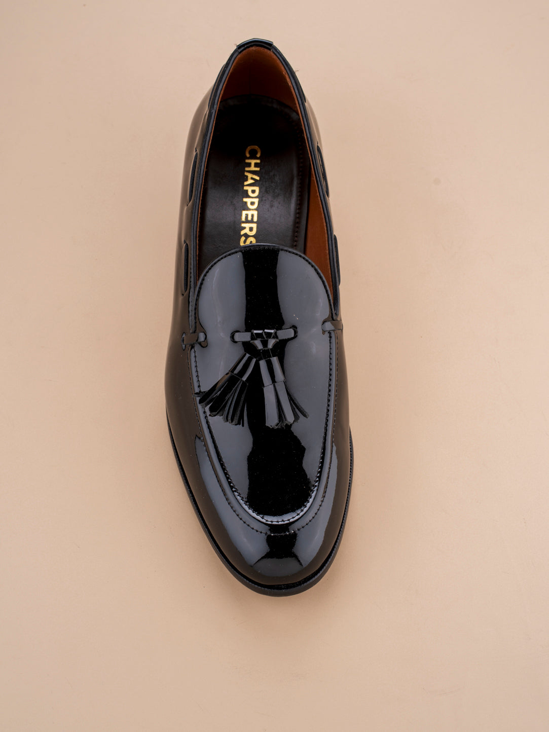 Patent Tassel Loafers Black