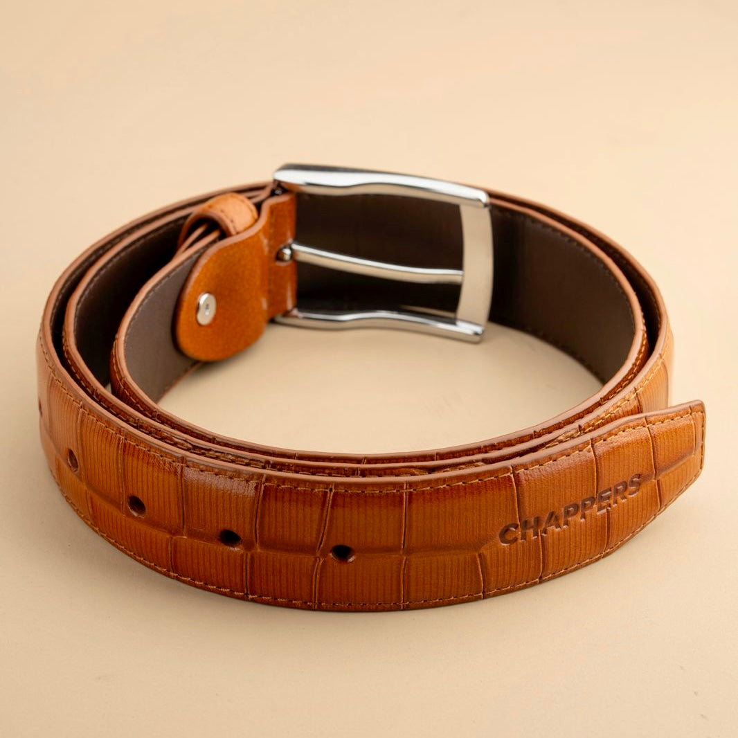 Croco Belt - Tan