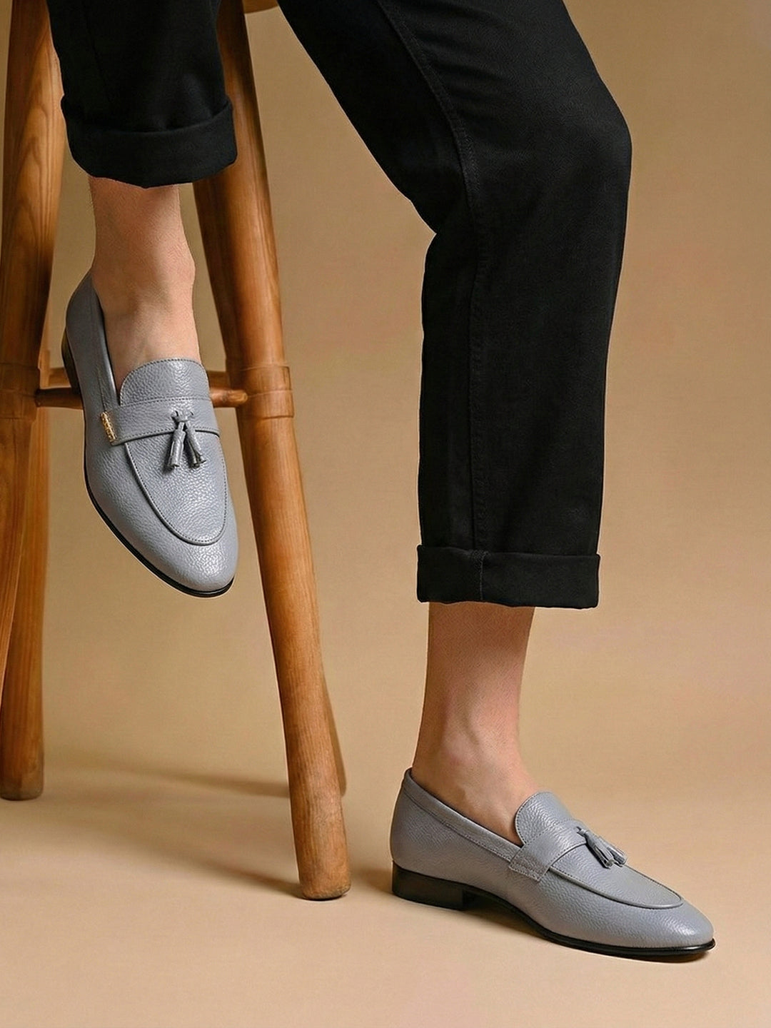 Belgian Loafers-Powder Blue