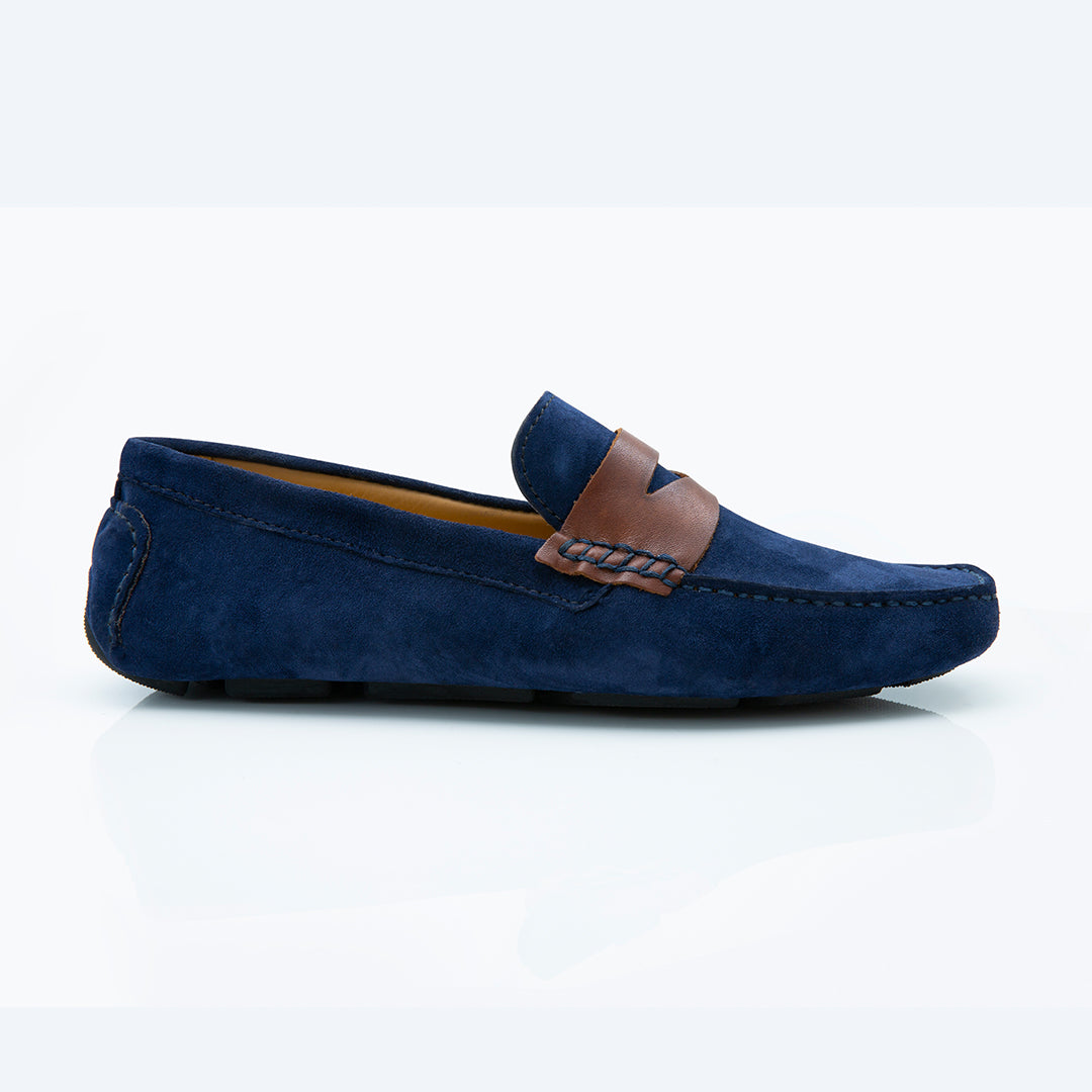 Django- Navy Blue/ Brown