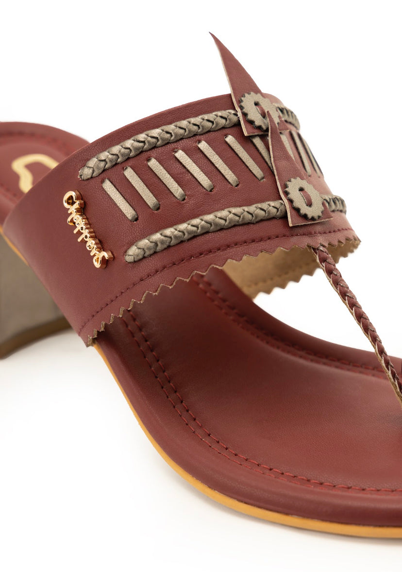 Chloe - Burgundy/Gunmetal